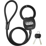 Antivol v�lo s�curit� scooter moto trottinette haute s�curit� cl� cha�ne 4mm acier nylon 120cm anti - ...