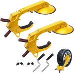 Antivol voiture universel - vevor - lot de 2 sabots de roue antivol - pour vhicules caravanes camions ...