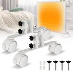 Aopunly 6x pieds pour radiateur - blanc - 260x140mm - rouleable - avec roulettes