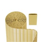 Aopunly canisse en pvc avec structure en w ? brise - vue robuste pour balcon cl�ture et jardin bambou ...