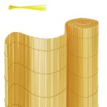 Aopunly canisse en pvc avec structure en w ? brise - vue robuste pour balcon cl�ture et jardin bambou ...
