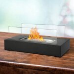 Aopunly chemine de table au biothanol 35 cm avec outil d?extinction ? flamme relle