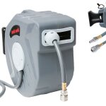 Aopunly enrouleur de tuyau d?air comprim� avec rembobinage automatique ? r�sistant et pratique