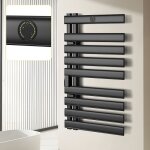 Aopunly sche serviette lectrique mural avec 6 barres & minuterie 5 - 40c sur pied mural aluminium ...