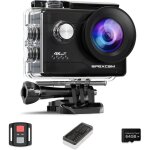 Apexcam cam�ra sport 4k 60fps wifi �tanche 40m avec t�l�commande et accessoires
