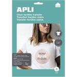 Apli pochette de 10 feuilles de papier de transfert - pour t - shirt blanc