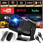 [app int�gr�e] 2025 upgraded vid�oprojecteur 1920 * 1080p fhd 4k mini projecteur portable dual contr�le ...