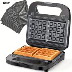 Appareil croque monsieur 3en1 extra profondes plaques pour sandwich gaufres grillades plaques amovibles ...
