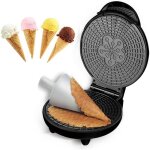 Appareil  croque monsieur lectrique gaufrier conique machine  cornet de crme glace des nems revtement ...
