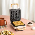 Appareil � croque - monsieur et gaufrier - create - stone studio - blanc cass� - plaques interchangeables ...