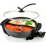 Appareil fondue chinoise hot pot electrique 6l 220v 1200w shabu shabu hotpot avec diviseur wok electrique[c479 ...