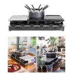 Appareil à fondue électrique 12 personnes + appareil à raclette 1650w 12 caquelons avec revêtement antiadhésif ... Appareil à fondue électrique 12 personnes + appareil à raclette 1650w 12 caquelons avec revêtement antiadhésif ...