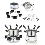 Appareil � fondue �lectrique - melissa - 2l - 1200w - acier inoxydable - 8 personnes