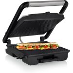 Appareil � paninis noir bross� - multifonction - surface de cuisson 30 x 27 cm - 2 portions - 2 000 w ...