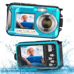 Appareil photo etanche 10ft 1080p full hd 2. 7k 48mp cam�ra sous - marine 16 x zoom num�rique sous - ...