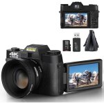 Appareil photo num�rique 4k 48mp compact avec wifi �cran ips 3, 0  � 180� objectif grand angle objectif ...