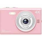 Appareil photo num�rique 4k carte m�moire 128 go 8 mpx �cran hd 288 pouces zoom 16x flash int�gr� rose ...