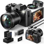Appareil photo num�rique compact 4k webcam wi - fi enregistreur vid�o vlog vintage cam�scope 48 mp zoom ...
