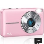 Appareil photo num�rique compact hd 1080p 32 go de stockage 8 mpx zoom 16x �cran hd 24 pouces stabilisation ...