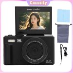 Appareil photo wifi 5k 75mp - zoom num�rique 18x autofocus et �cran lcd flip 180� de 3. 0 - flash int�gr� ...