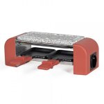 Appareil  raclette 2 personnes connectable livoo 450w pierre naturelle rouge