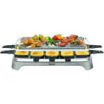 Appareil  raclette et pierrade - swapy - jusqu 10 personnes - pierre de lave naturelle - 1350 w