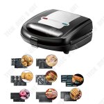 Appareil à sandwichs et gaufres - td® - 8 en 1 - noir - 750w - revêtement antiadhésif Appareil à sandwichs et gaufres - td® - 8 en 1 - noir - 750w - revêtement antiadhésif