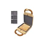 Appareil  sandwichs - rockntoast - retro one - jaune - 700w - plaques amovibles