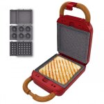 Appareil à sandwichs - rockntoast - retro one - rouge - 700w - plaques amovibles Appareil à sandwichs - rockntoast - retro one - rouge - 700w - plaques amovibles