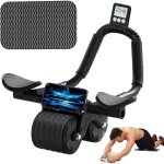 Appareil sport maison roue abdominale - Équipement de fitness - rebond automatique - noir - minuterie ... Appareil sport maison roue abdominale - Équipement de fitness - rebond automatique - noir - minuterie ...