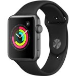 Apple watch series 3 gps - botier 42 mm gris sidral aluminium - bracelet sport noir
