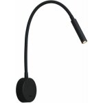Applique de lecture noir lampe col de cygne flexible led 3w 3000k fixation liseuse murale 240v avec interrupte ...