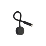 Applique de lecture noir lampe col de cygne flexible led fixation liseuse murale avec interrupteur pour ...