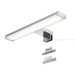 Applique mural led 8w 30 cm ip44 pour salle de bain miroir et meubleslim en aluminium chrom avec lumire ...