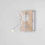 Applique murale - alpinaluz - mulan - led 3w - port usb et type c - design moderne en bois Applique murale - alpinaluz - mulan - led 3w - port usb et type c - design moderne en bois