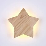 Applique murale en bois toile lampe moderne et veilleuse pour enfants