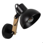 Applique murale - bigbuy home - bois et fer - noir - 28x15x22 cm - e27 Applique murale - bigbuy home - bois et fer - noir - 28x15x22 cm - e27