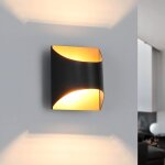 Applique murale dint�rieur - nettlife - g9 - noir et dor� - m�tal - 12x10x7. 5cm