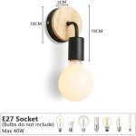 Applique murale - europenne - simple - fer forg - noir - e27 - design moderne