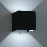 Applique murale extrieure - led - 12w - dtecteur de mouvement - ip65 - noir