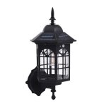 Applique murale ext�rieure lumi�re de s�curit� �tanche en aluminium lanterne murale noire antirouille ...