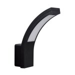 Applique murale extérieure noire design incruvé éclairage led blanc chaud pour terrasse jardin façade ... Applique murale extérieure noire design incruvé éclairage led blanc chaud pour terrasse jardin façade ...
