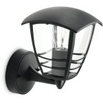 Applique murale ext�rieure - philips - creek - orientation vers le haut - noir - ip44
