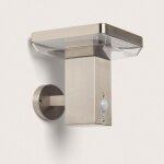 Applique murale extrieure solaire led 5w aluminium avec dtecteur de mouvement barton square argent