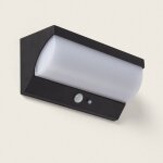 Applique murale ext�rieure solaire led 5w aluminium avec d�tecteur de mouvement goran noir
