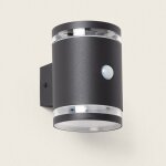 Applique murale extrieure solaire led aluminium avec dtecteur de mouvement gael noir