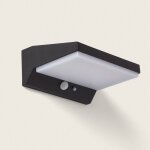 Applique murale extrieure solaire led aluminium avec dtecteur de mouvement ivar noir
