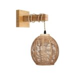 Applique murale int�rieure retro lanterne corde de chanvre rotin m�tal base e26 / e27 (sans ampoule) ...