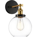 Applique murale en laiton antique noir et dor� avec bras pivotant luminaire vintage moderne pour salle ...