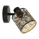 Applique murale - lampe - spot orientable - m�tal - noir - 135x11x11 cm